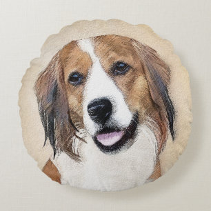 Nederlandse Schilderen Kooikerhondje - Dog Art Rond Kussen