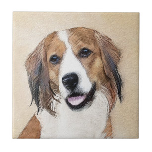 Nederlandse Schilderen Kooikerhondje - Dog Art Tegeltje