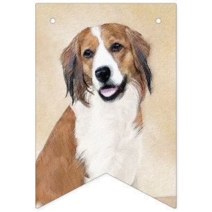 Nederlandse Schilderen Kooikerhondje - Dog Art Vlaggetjes