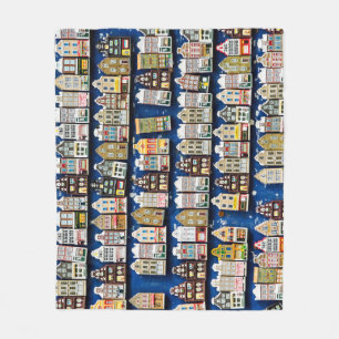 Nederlandse souvenirs, Amsterdamse straatbeeld. Fleece Deken