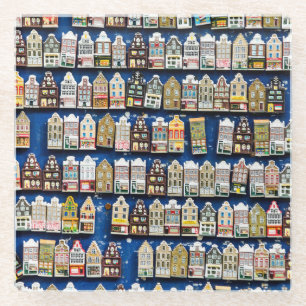 Nederlandse souvenirs, Amsterdamse straatbeeld. Glazen Onderzetter