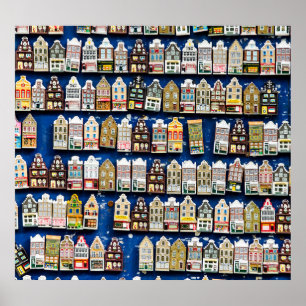 Nederlandse souvenirs, Amsterdamse straatbeeld. Poster