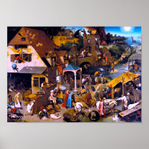 Nederlandse spreekwoorden, Pieter Bruegel de Ouder Poster