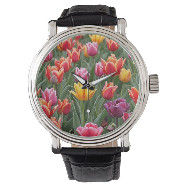 Nederlandse Tulpen Horloge (Voorkant)