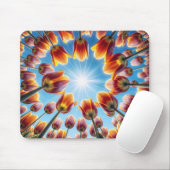 Nederlandse Tulpentuin in de zon Muismat (Met muis)