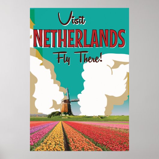 Nederlandse vintage reisposter poster (Voorkant)