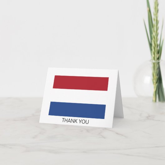 Nederlandse vlag bedankkaart (Voorkant)