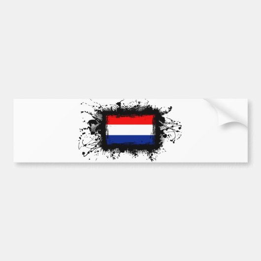 Nederlandse vlag bumpersticker (Voorkant)