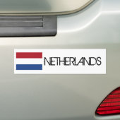 Nederlandse vlag bumpersticker (Op auto)