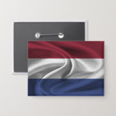 Nederlandse vlag Button (Voorkant / Achterkant)