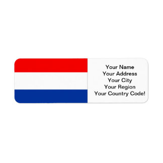 Nederlandse vlag etiket