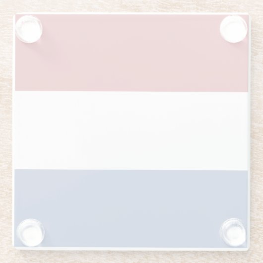 Nederlandse vlag glazen onderzetter (Achterkant)