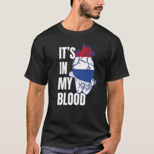 Nederlandse vlag Hart Bloedaderen Hand Nederland T-shirt