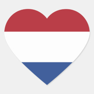 Nederlandse vlag hart sticker