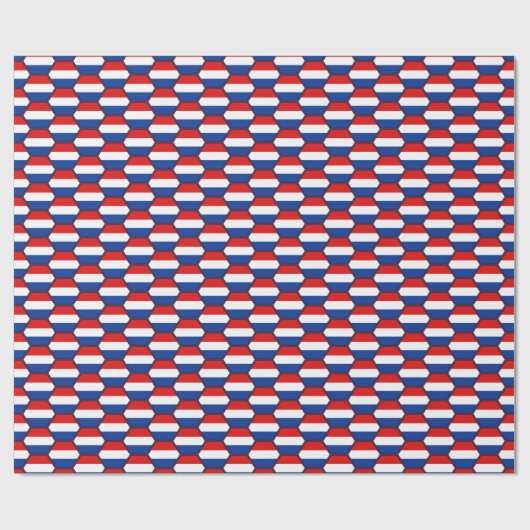 Nederlandse Vlag Honeycomb Wrapping Paper Cadeaupapier (Vlak)