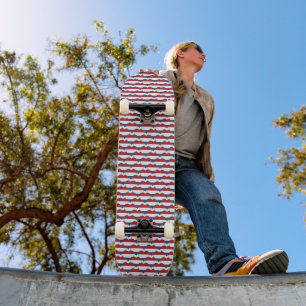 Nederlandse vlag kleuren harten patroon patriottis skateboard
