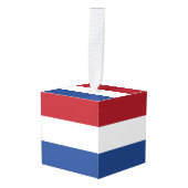 Nederlandse vlag kubus ornament (Voorkant hoekig)