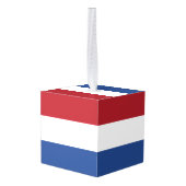 Nederlandse vlag kubus ornament (Achter hoekig)