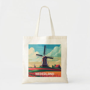 Nederlandse vlag Lanscape Tulip Windmill Tote Bag