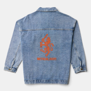 Nederlandse vlag Lion Nederland Internationa Denim Jacket