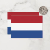 Nederlandse vlag notitiekaartje (Voorkant / Achterkant in situ)