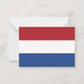 Nederlandse vlag notitiekaartje (Achterkant)