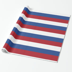 Nederlandse vlag: Rode witte blauwe strepen Cadeaupapier