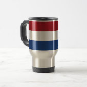 Nederlandse vlag: Rode witte blauwe strepen Reisbeker (Voorkant links)