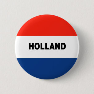 Nederlandse vlag ronde button 5,7 cm