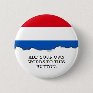 Nederlandse vlag ronde button 5,7 cm