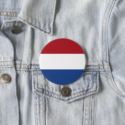 Nederlandse vlag ronde button 7,6 cm (In situ)