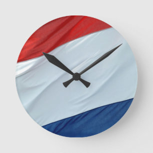 Nederlandse vlag ronde klok