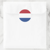 Nederlandse vlag ronde sticker (Tas)
