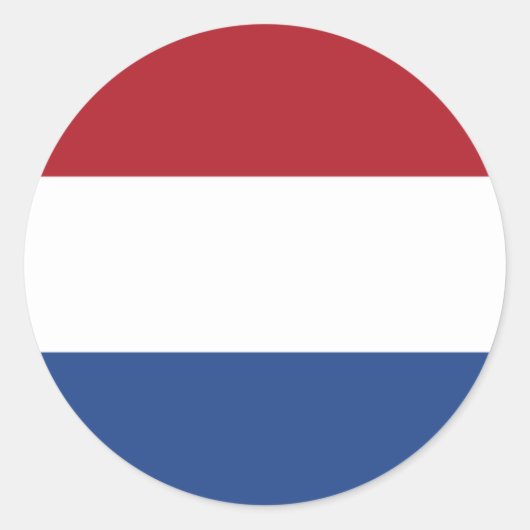 Nederlandse vlag ronde sticker (Voorkant)
