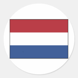 Nederlandse Vlag Ronde Sticker