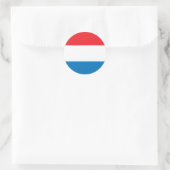 Nederlandse vlag ronde sticker (Tas)