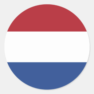 Nederlandse vlag ronde sticker