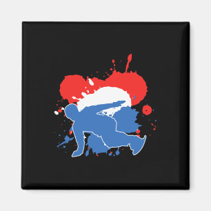 Nederlandse vlag Snowboarder - Nederlands Snowboar Magneet