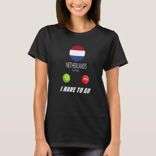 Nederlandse Vlag Souvenir Nederland Roept T-shirt