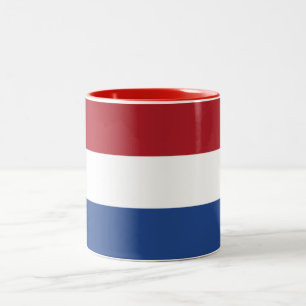 Nederlandse vlag tweekleurige koffiemok