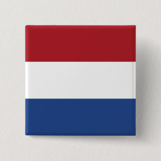 Nederlandse vlag vierkante button 5,1 cm
