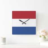 Nederlandse vlag vierkante klok (Huis)