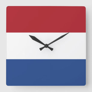 Nederlandse vlag vierkante klok