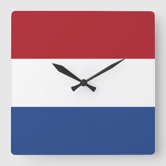 Nederlandse vlag vierkante klok (Voorkant)