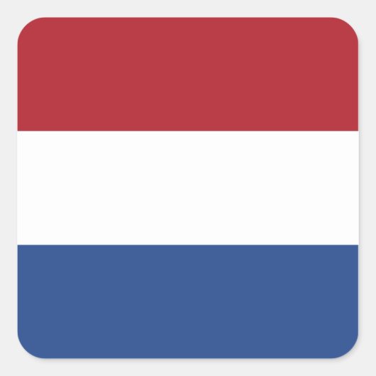 Nederlandse vlag vierkante sticker (Voorkant)