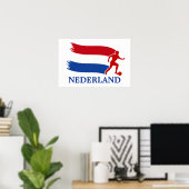 Nederlandse voetbalvlag poster (Thuiskantoor)