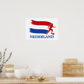 Nederlandse voetbalvlag poster (Keuken)