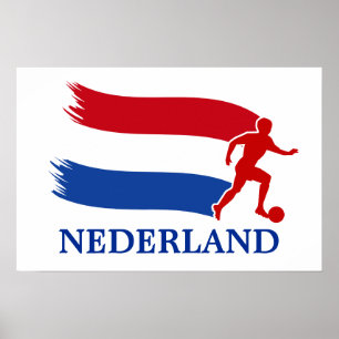Nederlandse voetbalvlag poster