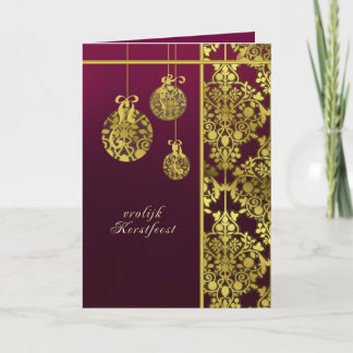 Nederlandse vrolijke Kerstmiskaart, elegant Feestdagen Kaart
