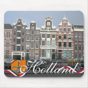 Nederlandse weg Houses Holland Text Souvenir Mouse Muismat